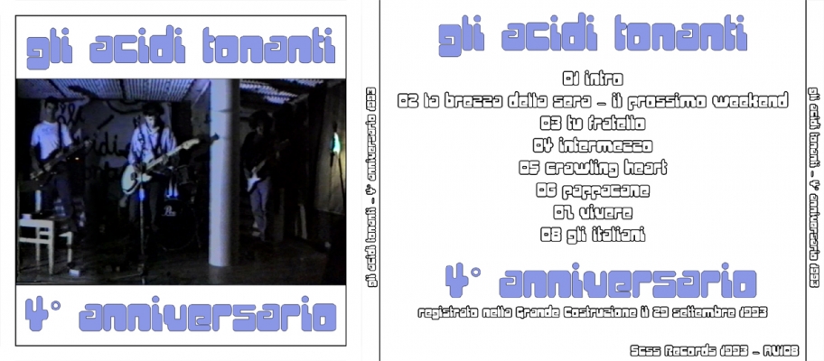 av108 gli acidi tonanti: 4o anniversario 1993 av108 gli acidi tonanti: 4o anniversario 1993